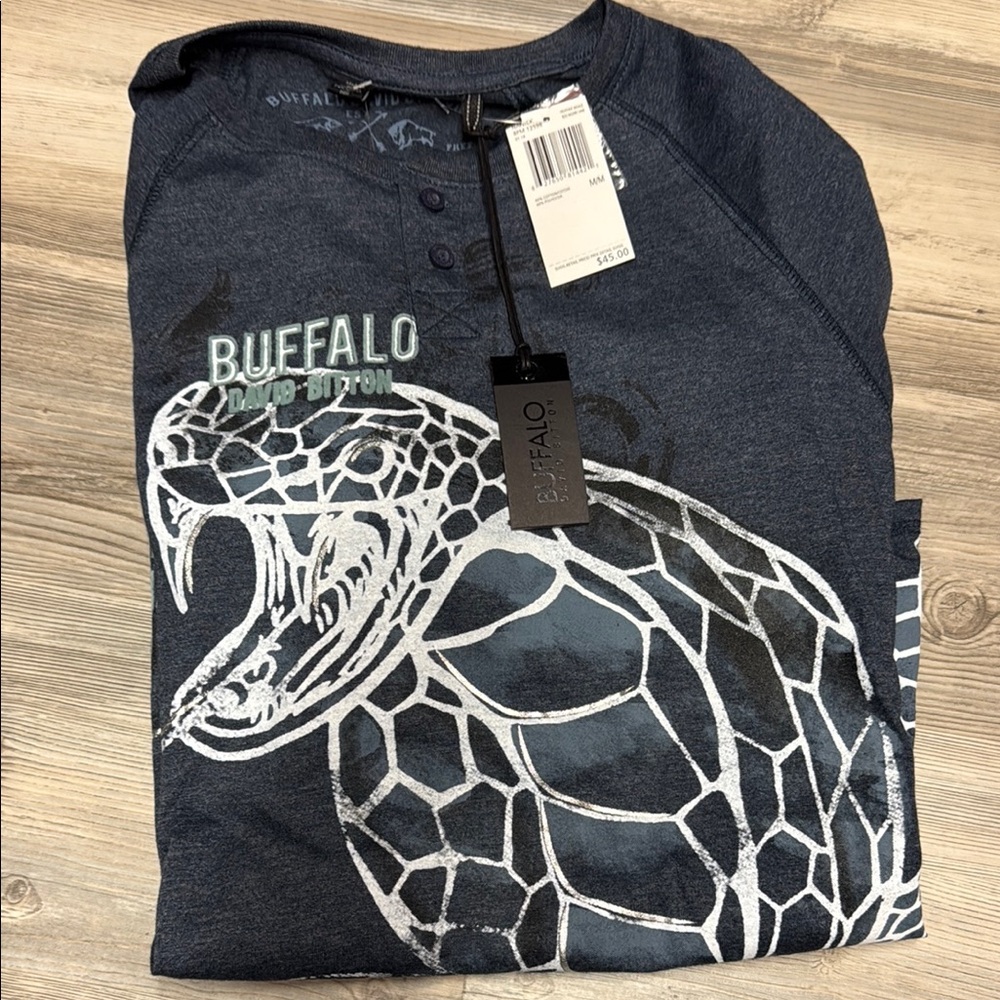 Buffalo David Bitton Blue Graphic T-Shirt